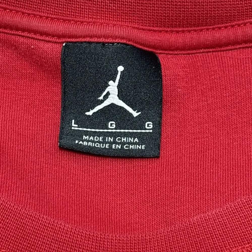 JORDAN JUMPMAN Seasonal Graphic Crew Sweatshirt Red Black Large